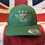 Winged Pig Embroidered Snapback - Green