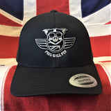 Winged Pig Embroidered Snapback - Black